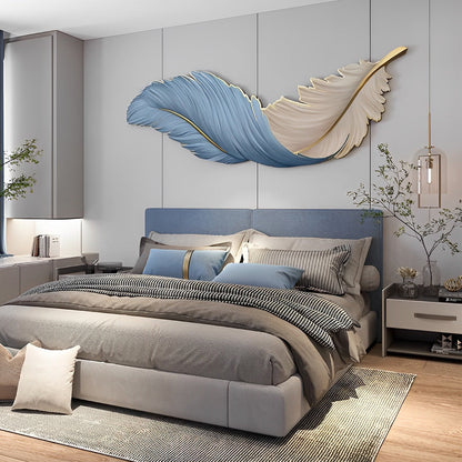 Moderne LED-Wandleuchte Innen mit Fernbedienung & Federdesign | Kreative Lichtquelle für stilvolle Räume 0