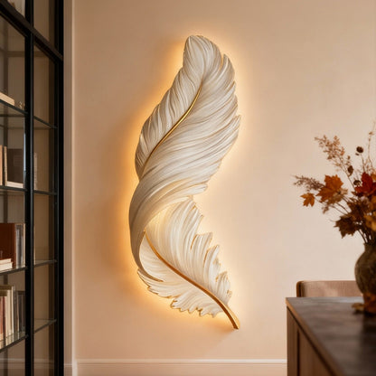 Moderne LED-Wandleuchte Innen mit Fernbedienung & Federdesign | Kreative Lichtquelle für stilvolle Räume 1