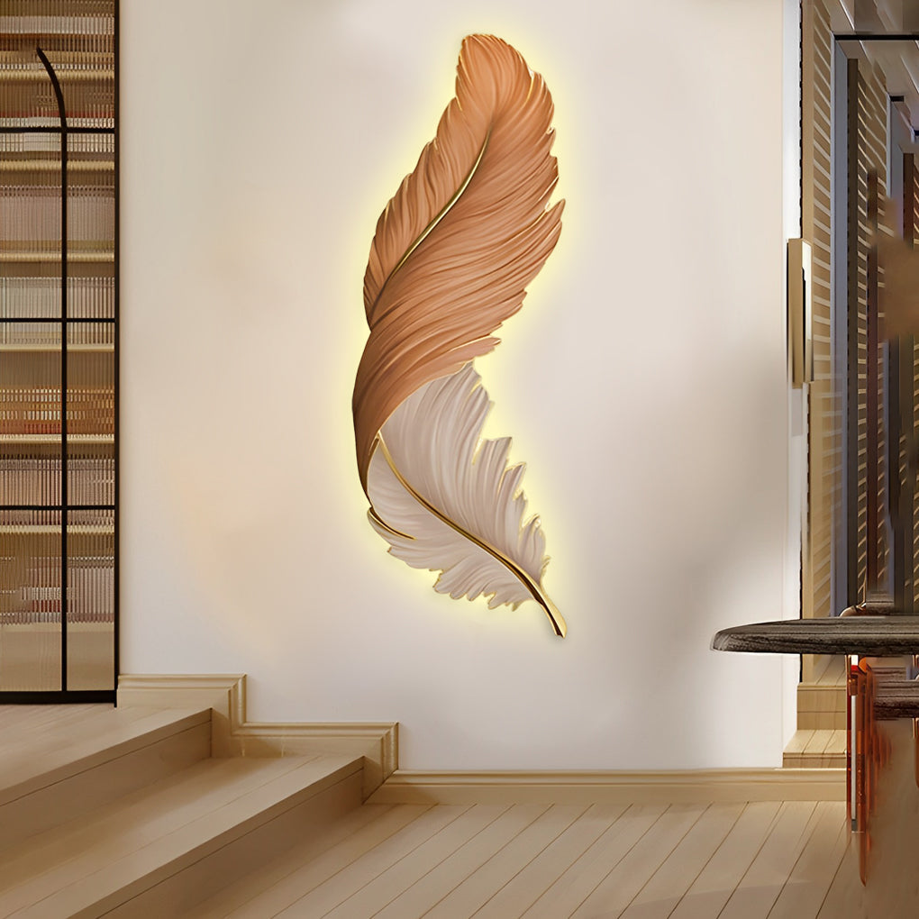 Moderne LED-Wandleuchte Innen mit Fernbedienung & Federdesign | Kreative Lichtquelle für stilvolle Räume 14
