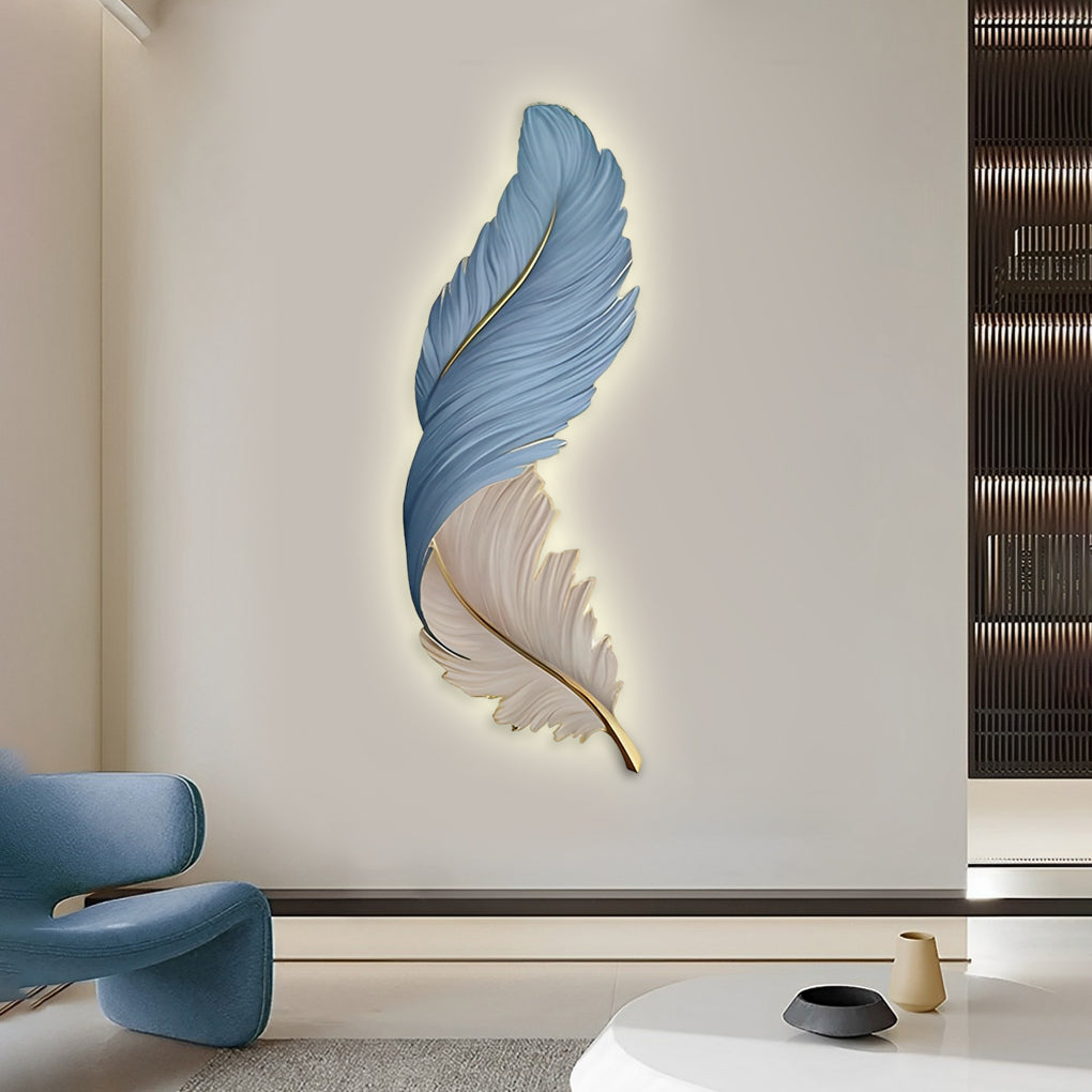 Moderne LED-Wandleuchte Innen mit Fernbedienung & Federdesign | Kreative Lichtquelle für stilvolle Räume 8