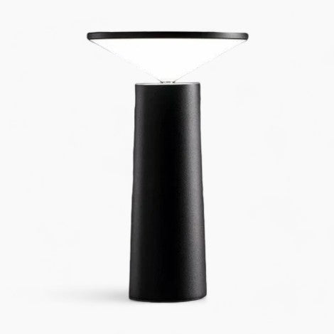 Moderne LED Tischlampe | Dimmbar & 360° Drehbar | Tragbare Akku Tischleuchte für Flexibles Licht 0