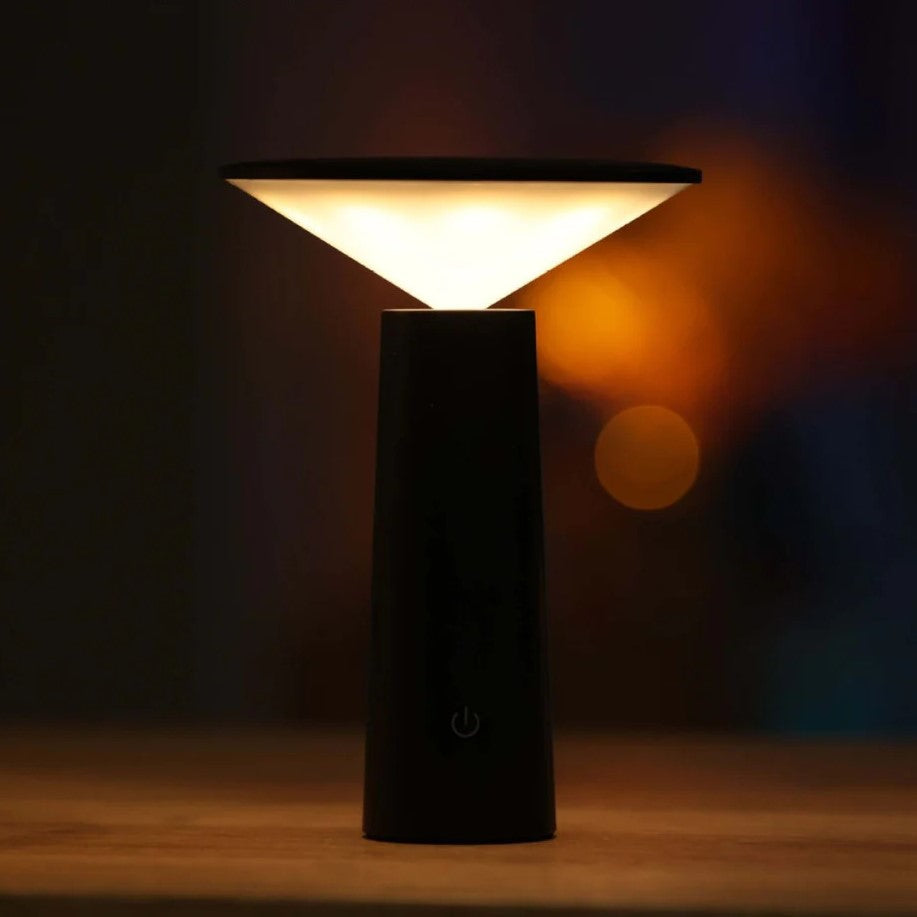 Moderne LED Tischlampe | Dimmbar & 360° Drehbar | Tragbare Akku Tischleuchte für Flexibles Licht 3