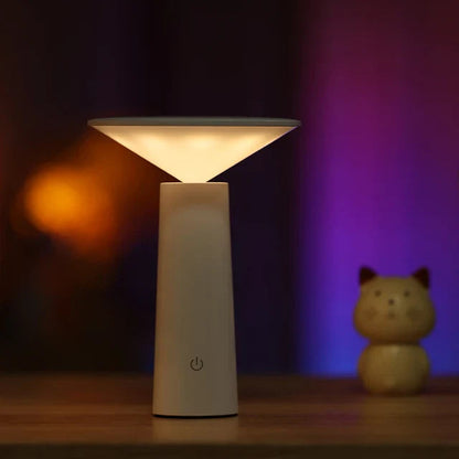 Moderne LED Tischlampe | Dimmbar & 360° Drehbar | Tragbare Akku Tischleuchte für Flexibles Licht 7
