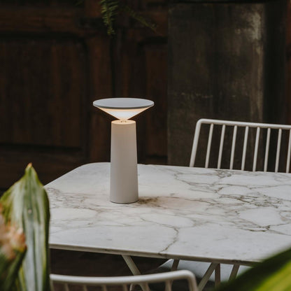 Moderne LED Tischlampe | Dimmbar & 360° Drehbar | Tragbare Akku Tischleuchte für Flexibles Licht 8