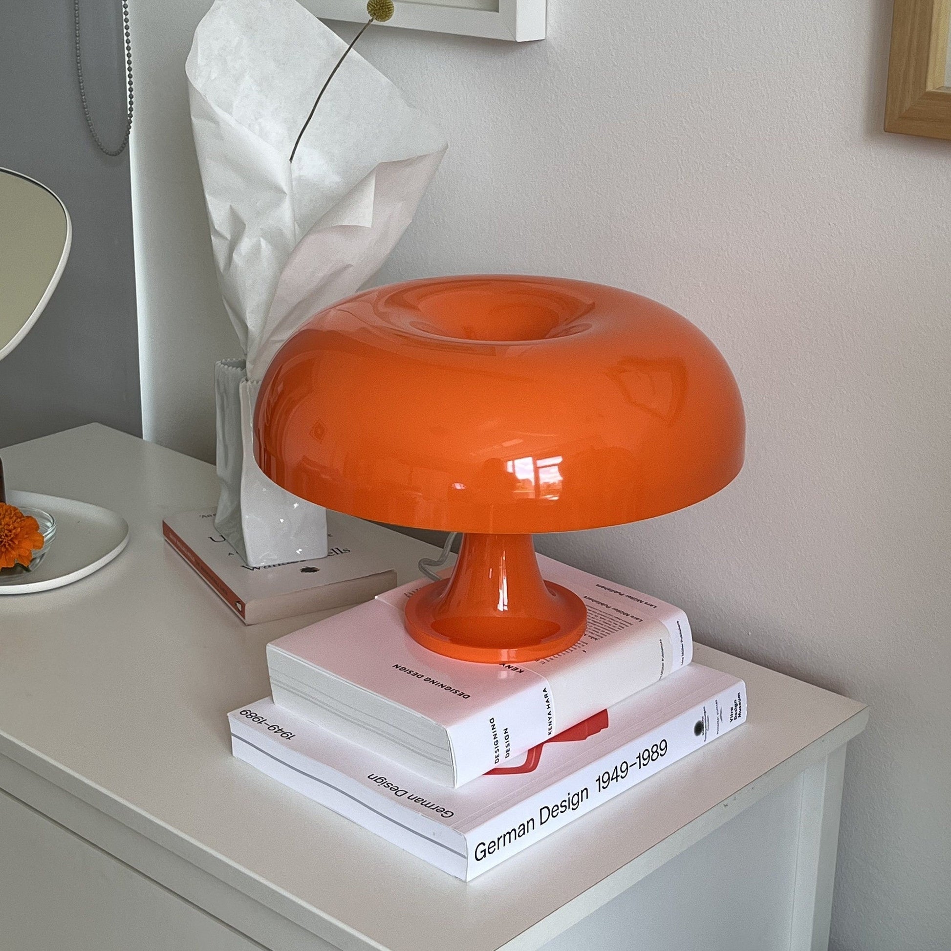 Moderne LED Tischlampe | Dimmbares Pilzdesign mit 360°-Beleuchtung | Warmweißes Licht für Stilvolle Raumgestaltung 1