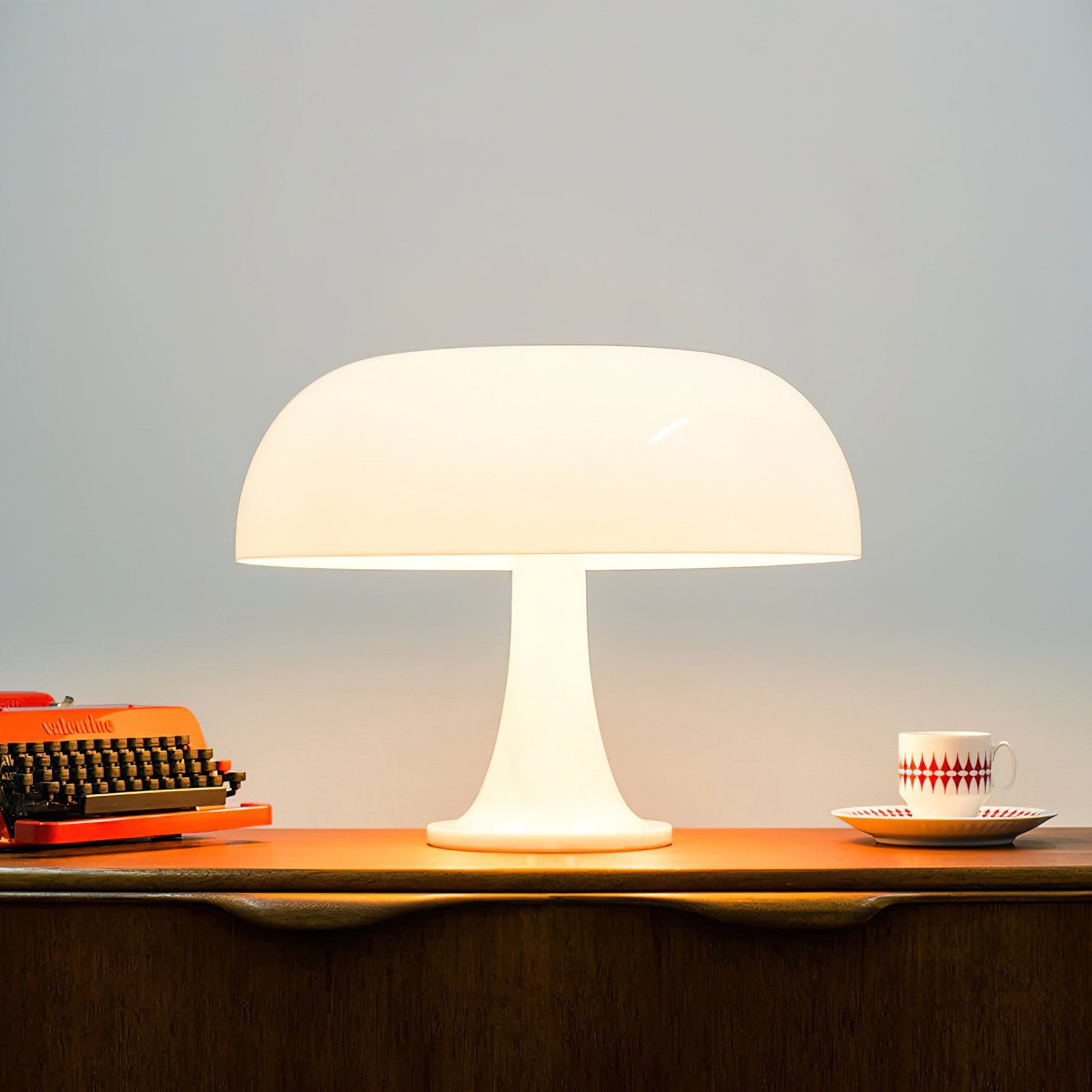 Moderne LED Tischlampe | Dimmbares Pilzdesign mit 360°-Beleuchtung | Warmweißes Licht für Stilvolle Raumgestaltung 7