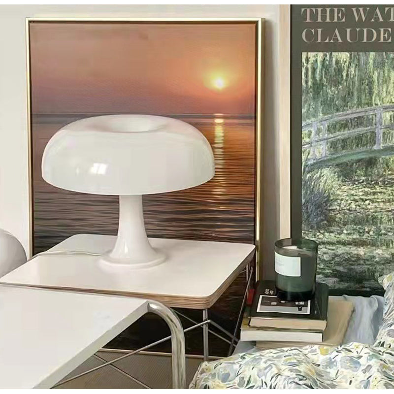 Moderne LED Tischlampe | Dimmbares Pilzdesign mit 360°-Beleuchtung | Warmweißes Licht für Stilvolle Raumgestaltung 8
