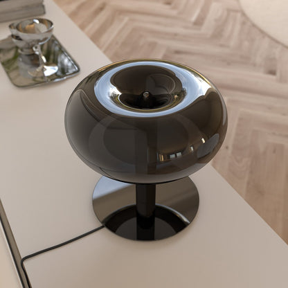 Moderne LED Tischleuchte im Pilzdesign mit Touch-Dimmer | Stilvolle Metall-Glas Lampe für elegantes Ambiente 8