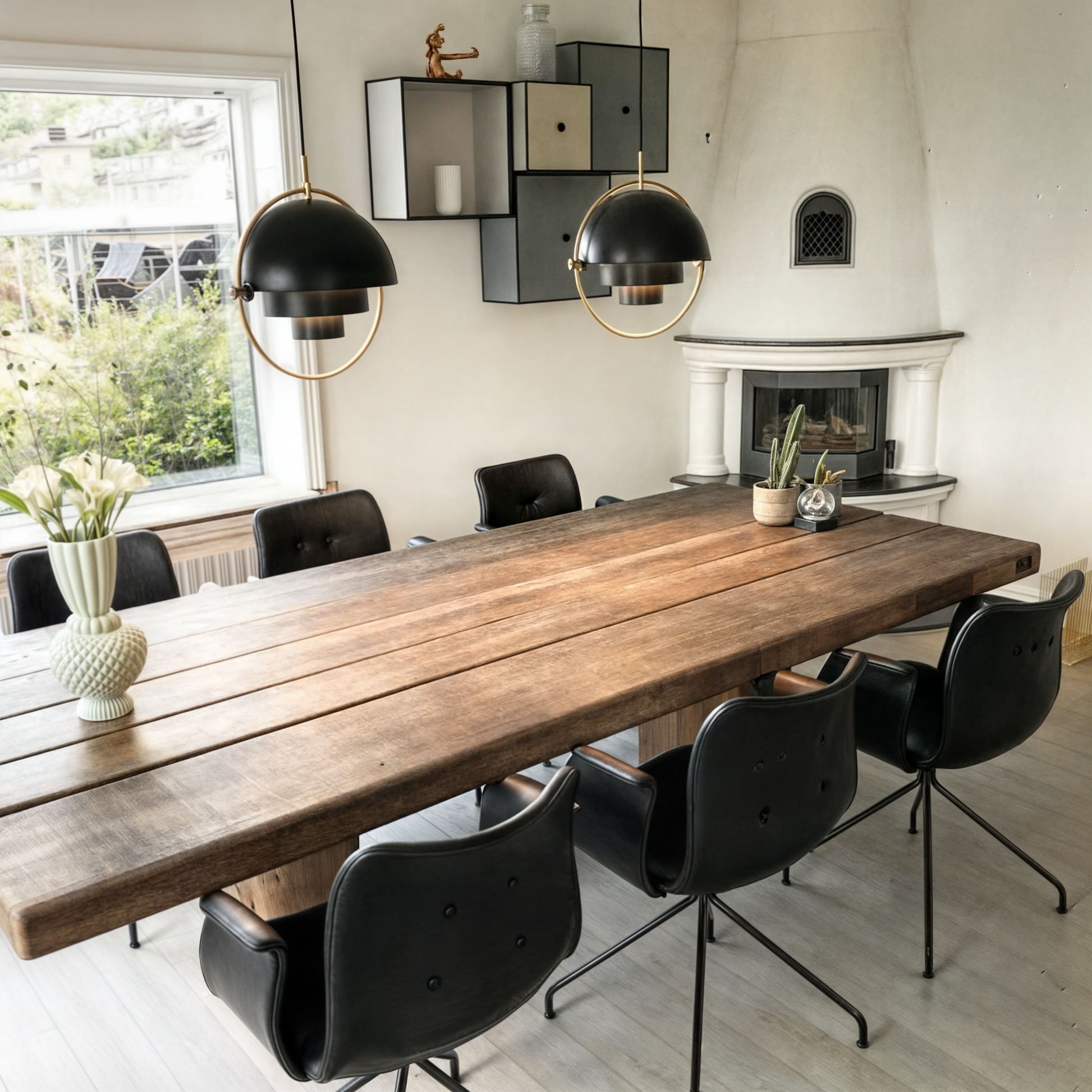 Moderne Pendelleuchte Schwarz aus Eisen und Glas mit E27 Fassung | Stilvolles Design für Esszimmer und Wohnzimmer 2