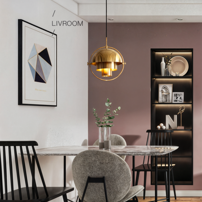 Moderne Pendelleuchte Schwarz aus Eisen und Glas mit E27 Fassung | Stilvolles Design für Esszimmer und Wohnzimmer 8