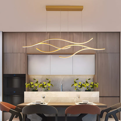 Moderne Pendelleuchte | Dimmbar, Wellenförmiges Design für Stilvolle Esszimmerbeleuchtung 9