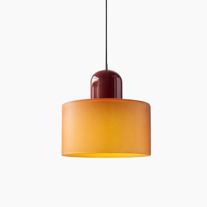Moderne Pendelleuchte | LED Glas-Metall Design mit Druckknopfschalter | Elegante Beleuchtung für jeden Raum 0