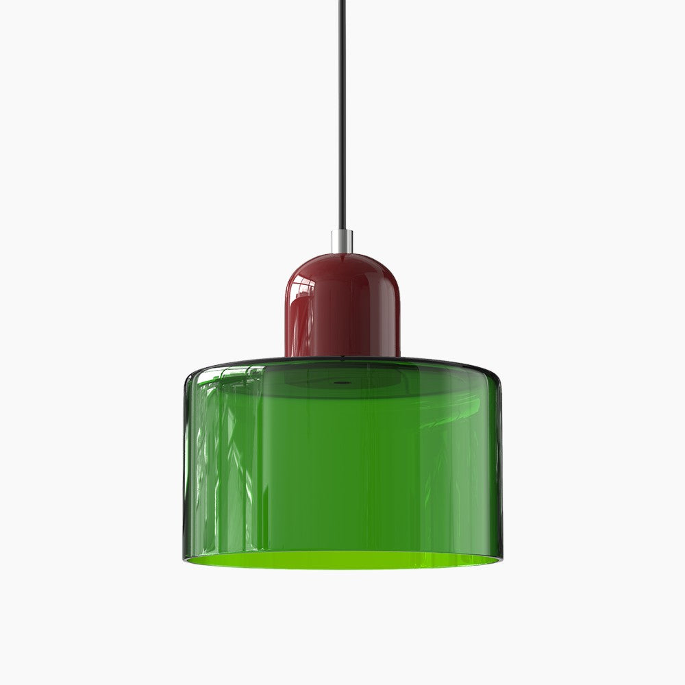 Moderne Pendelleuchte | LED Glas-Metall Design mit Druckknopfschalter | Elegante Beleuchtung für jeden Raum 12