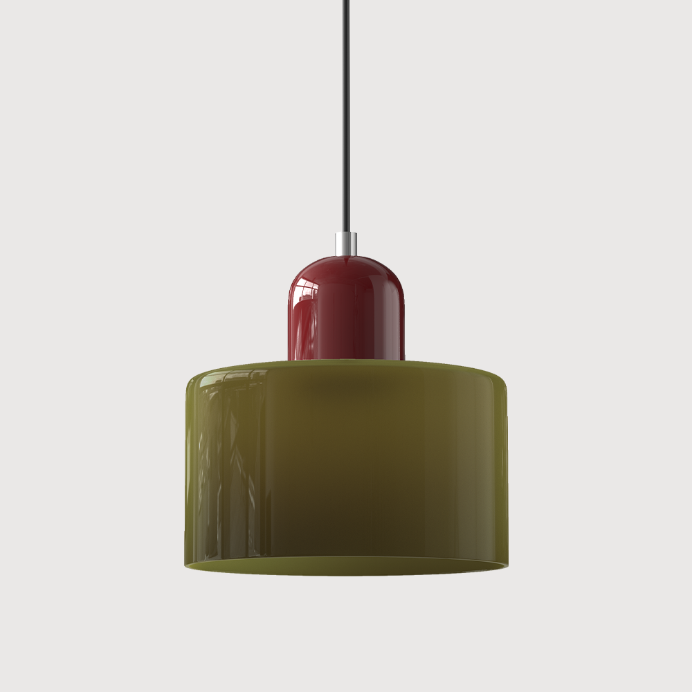 Moderne Pendelleuchte | LED Glas-Metall Design mit Druckknopfschalter | Elegante Beleuchtung für jeden Raum 19