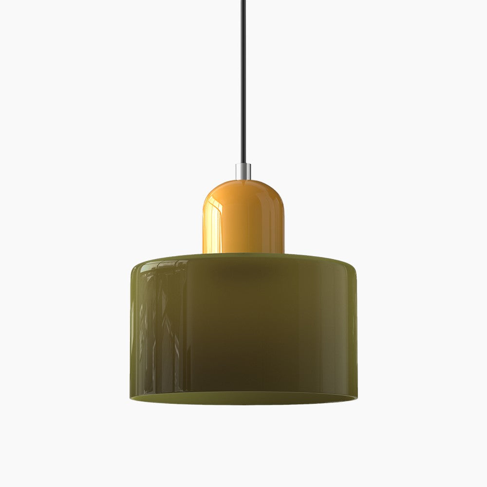 Moderne Pendelleuchte | LED Glas-Metall Design mit Druckknopfschalter | Elegante Beleuchtung für jeden Raum 32