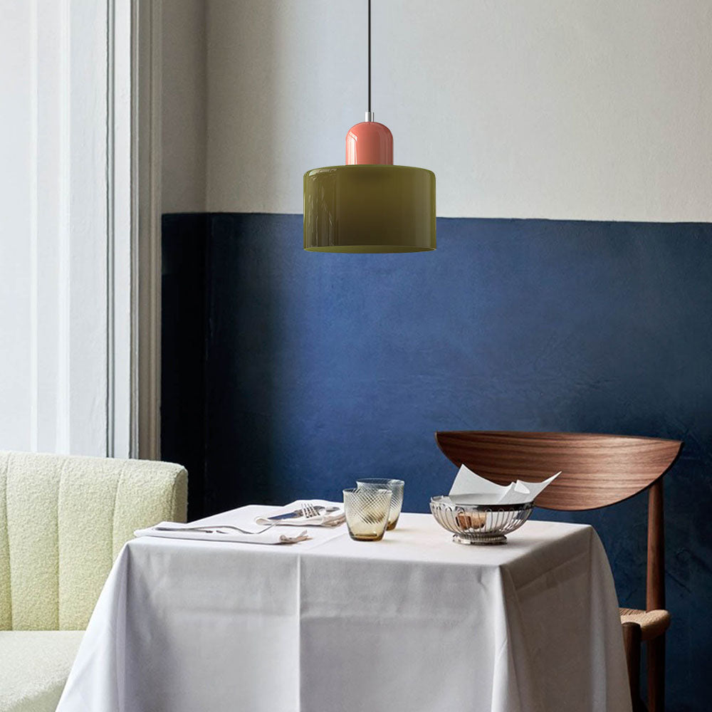 Moderne Pendelleuchte | LED Glas-Metall Design mit Druckknopfschalter | Elegante Beleuchtung für jeden Raum 4
