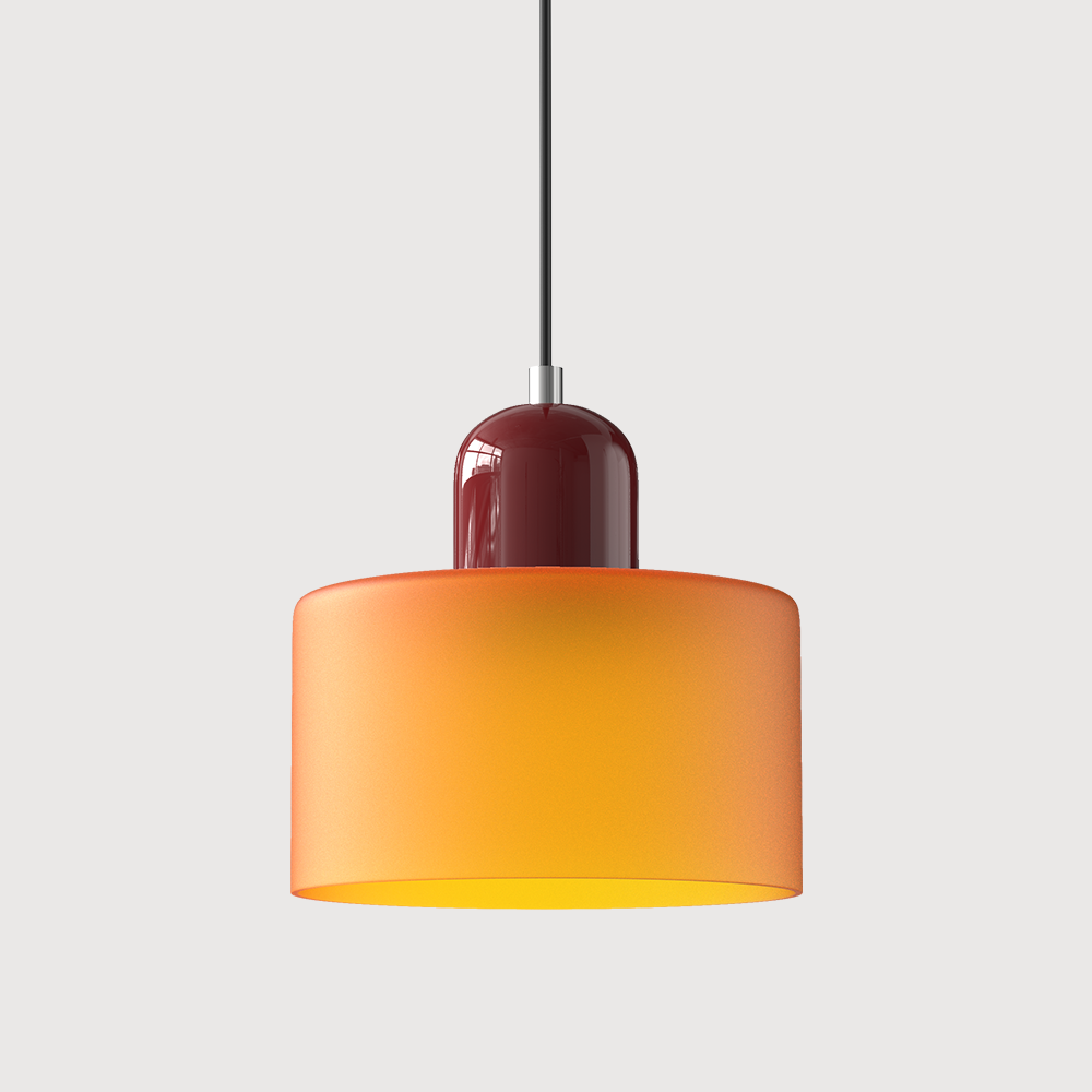 Moderne Pendelleuchte | LED Glas-Metall Design mit Druckknopfschalter | Elegante Beleuchtung für jeden Raum 7