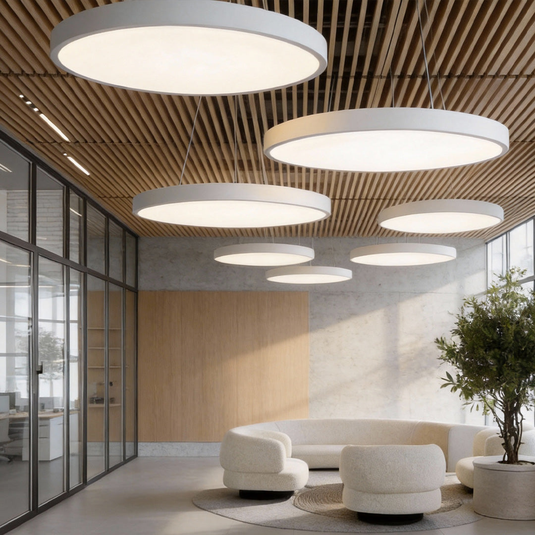 Moderne Pendelleuchte für Esstisch mit Dimmfunktion & Augenschonendem Acrylschirm - Flexible Hängelampe für Büros und Wohnräume 2