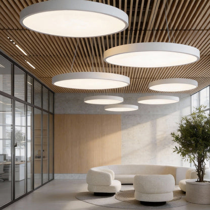 Moderne Pendelleuchte für Esstisch mit Dimmfunktion & Augenschonendem Acrylschirm - Flexible Hängelampe für Büros und Wohnräume 2