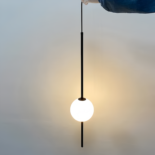 Moderne Pendelleuchte mit verstellbarem Kabel und eleganter Glaskugel | Stilvolle Beleuchtung für Esszimmer und Wohnzimmer 0