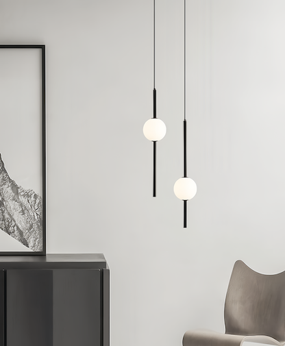 Moderne Pendelleuchte mit verstellbarem Kabel und eleganter Glaskugel | Stilvolle Beleuchtung für Esszimmer und Wohnzimmer 2