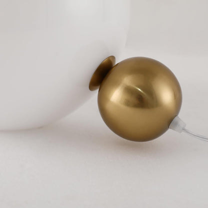 Moderne Tischlampe | Weiße Globe-Tischleuchte mit Goldsockel | Elegantes Design für Stil und Atmosphäre 3