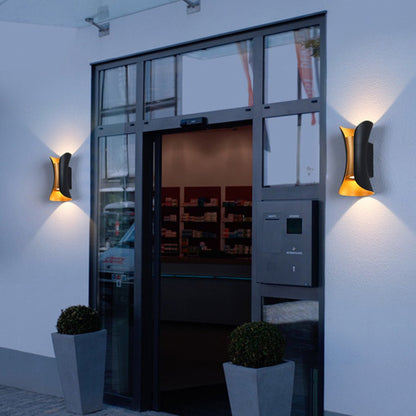 Moderne Wandleuchte Außen | IP54 Up Down Wandleuchte Schwarz mit LED-Beleuchtung für Stilvolle Außenbereiche 3