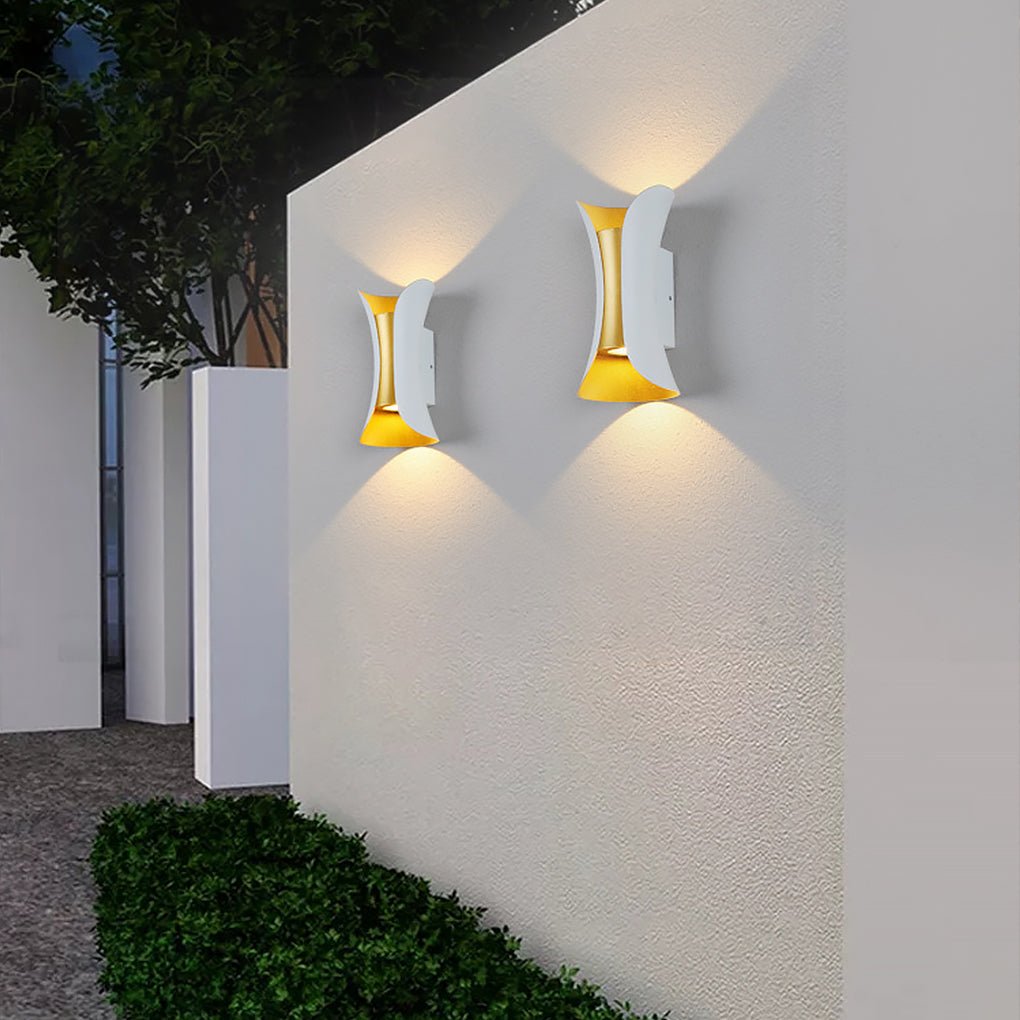 Moderne Wandleuchte Außen | IP54 Up Down Wandleuchte Schwarz mit LED-Beleuchtung für Stilvolle Außenbereiche 4