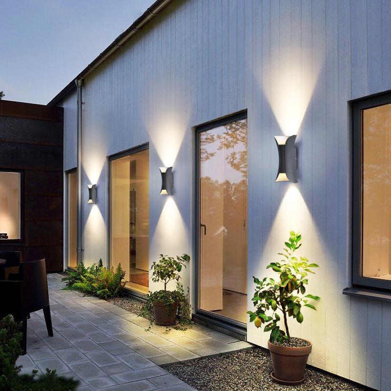 Moderne Wandleuchte Außen | IP54 Up Down Wandleuchte Schwarz mit LED-Beleuchtung für Stilvolle Außenbereiche 7