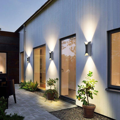 Moderne Wandleuchte Außen | IP54 Up Down Wandleuchte Schwarz mit LED-Beleuchtung für Stilvolle Außenbereiche 7