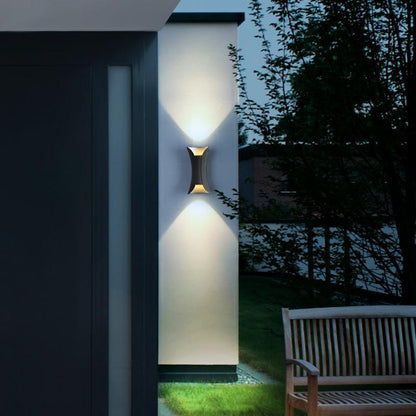 Moderne Wandleuchte Außen | IP54 Up Down Wandleuchte Schwarz mit LED-Beleuchtung für Stilvolle Außenbereiche 8