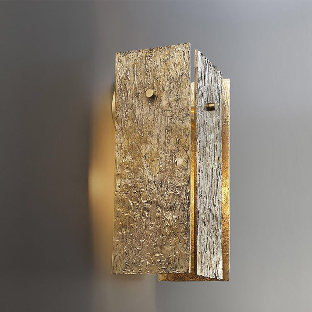 Moderne Wandleuchte Innen | Rechteckige Messingleuchte mit Dimmfunktion | Elegantes Design für Stilvolle Räume 0