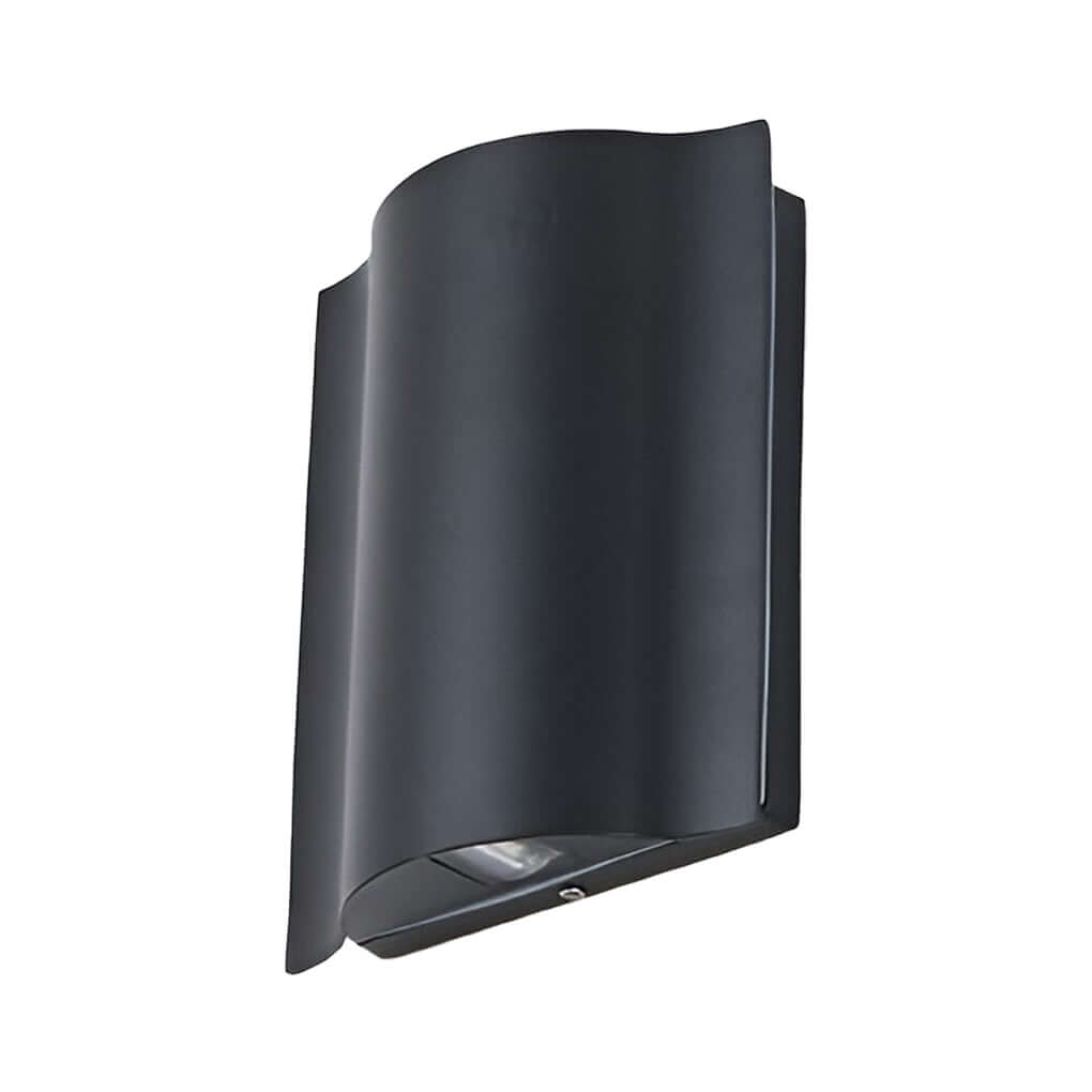 Moderne Wandleuchte Schwarz | LED Außenleuchte mit Wellen-Design | Robuste Aluminiumkonstruktion für Stilvolle Beleuchtung 8