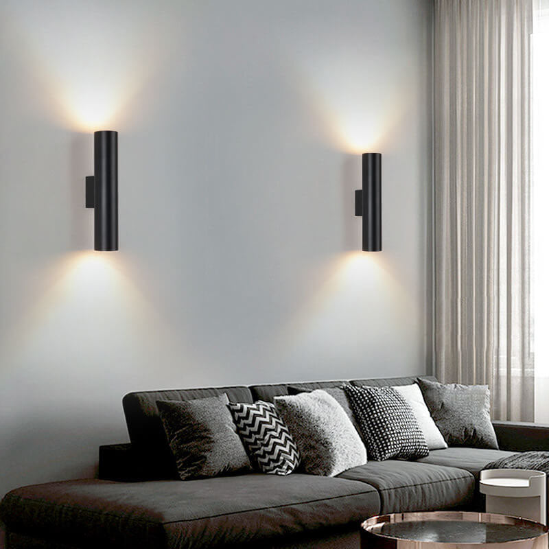 Moderne Wandleuchte Schwarz | LED Wandleuchte mit 2 Lichtquellen | Stilvolle Beleuchtung für Innenräume 1