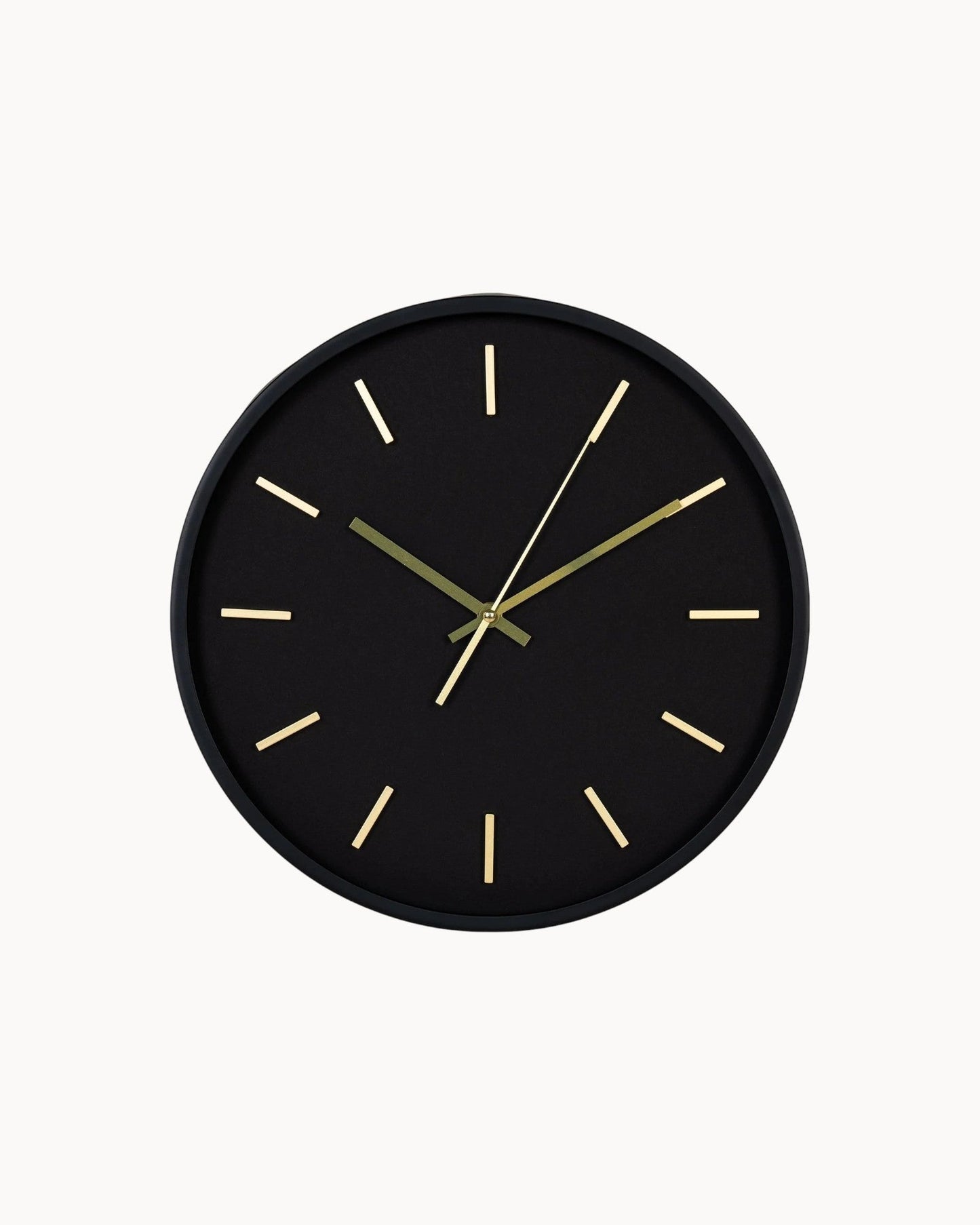 Moderne Wanduhr Schwarz | Geräuschloses Design Ø35 cm für Eleganz im Raum 0