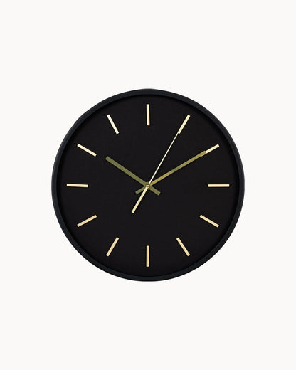 Moderne Wanduhr Schwarz | Geräuschloses Design Ø35 cm für Eleganz im Raum 0
