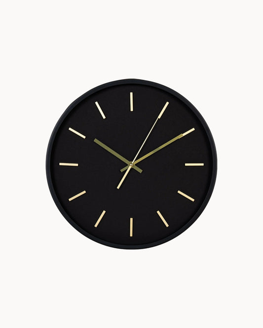 Moderne Wanduhr Schwarz | Geräuschloses Design Ø35 cm für Eleganz im Raum 0