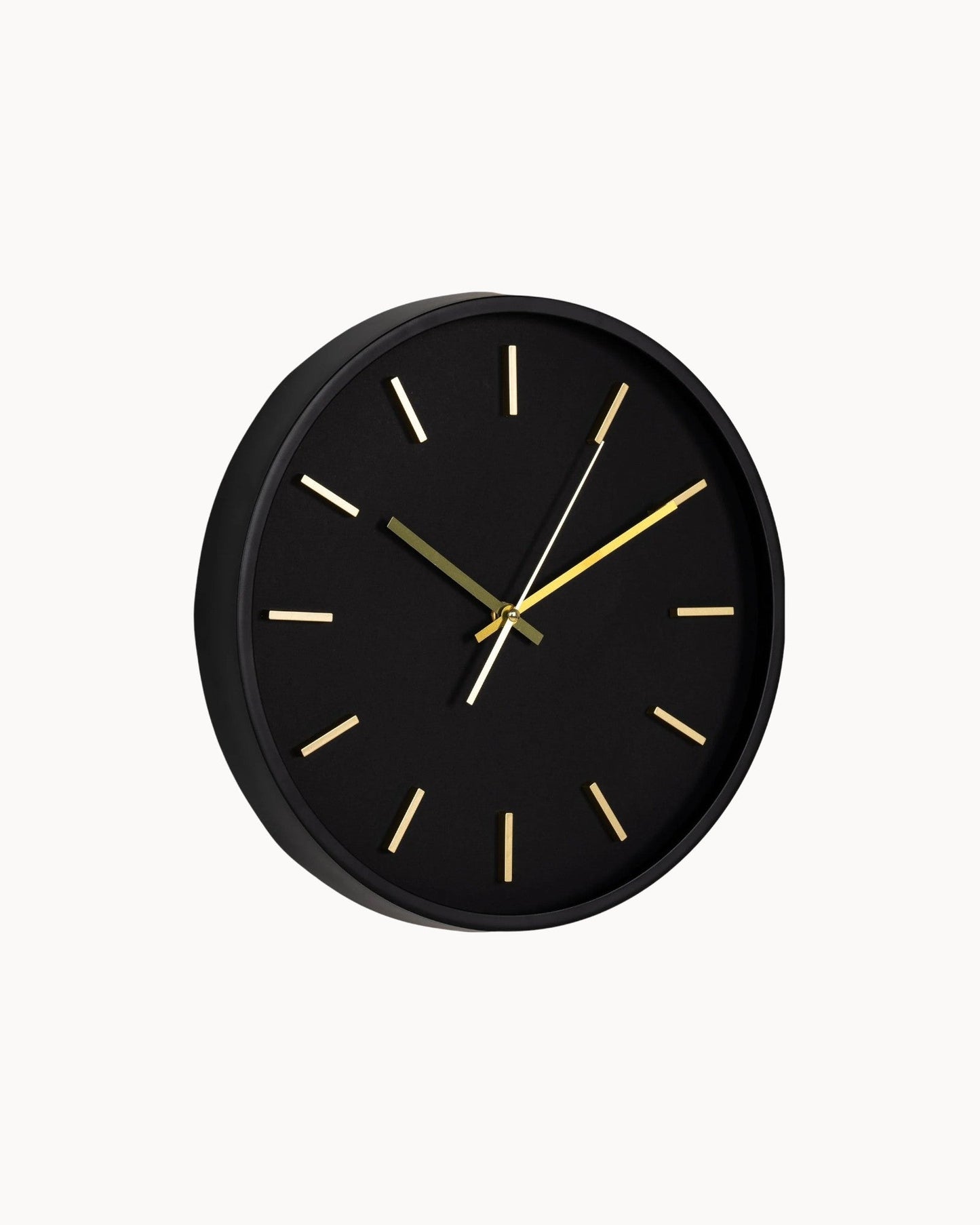 Moderne Wanduhr Schwarz | Geräuschloses Design Ø35 cm für Eleganz im Raum 1