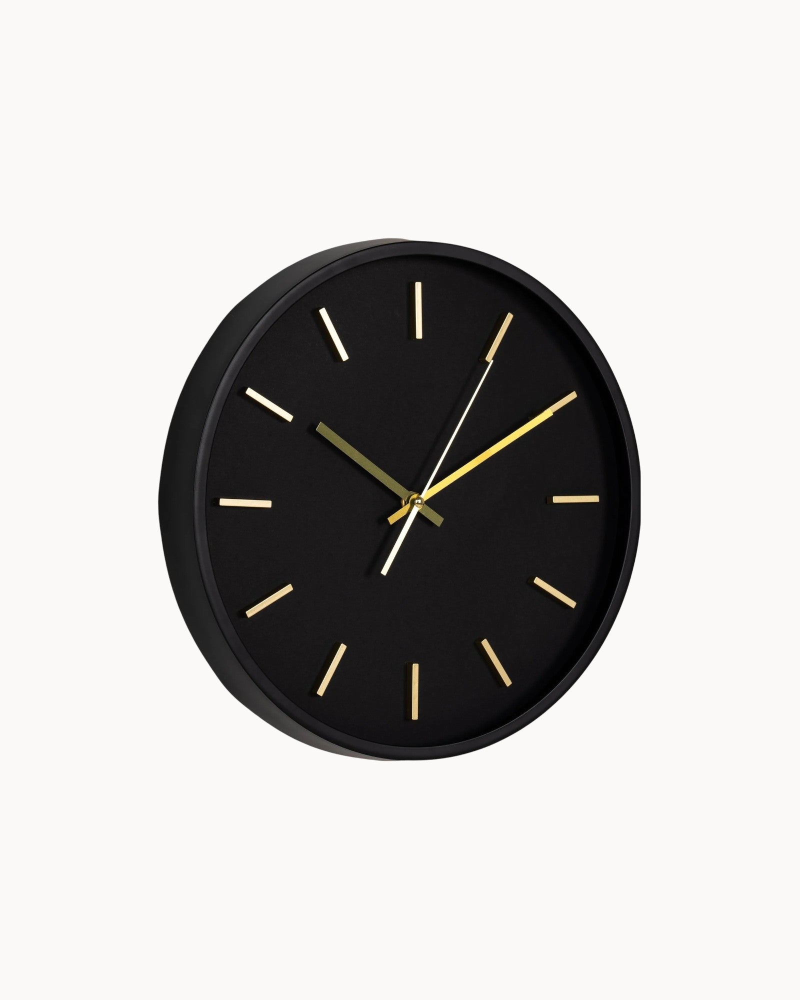 Moderne Wanduhr Schwarz | Geräuschloses Design Ø35 cm für Eleganz im Raum 1