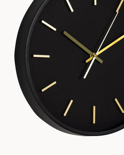 Moderne Wanduhr Schwarz | Geräuschloses Design Ø35 cm für Eleganz im Raum 2