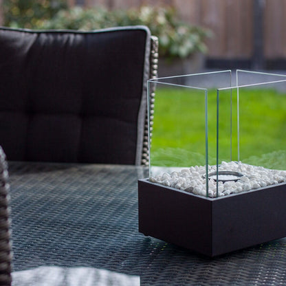 Moderner Tischkamin | Quadratischer Bioethanol Kamin mit Elegantem Design | Umweltfreundliche Wärme für Gemütliche Abende 2