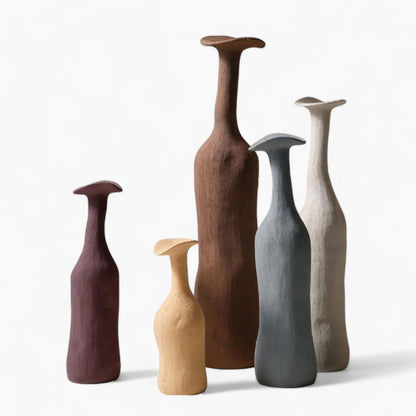 Morandi | Vase Set aus Keramik mit Kunstvollen Texturen | Erdige Töne für Stil und Eleganz 1