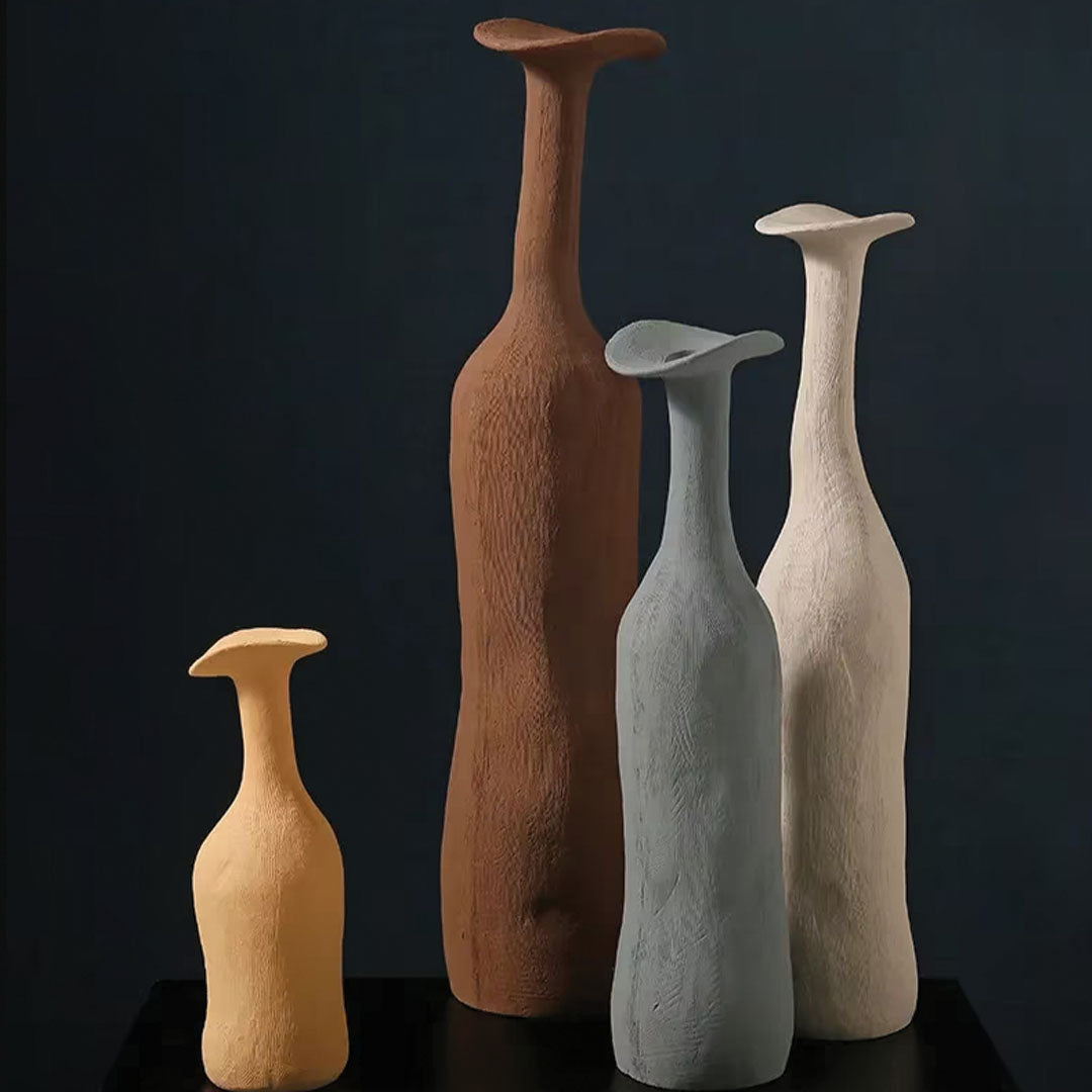 Morandi | Vase Set aus Keramik mit Kunstvollen Texturen | Erdige Töne für Stil und Eleganz 4