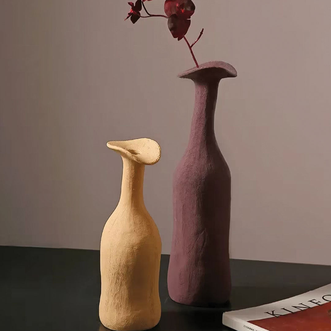 Morandi | Vase Set aus Keramik mit Kunstvollen Texturen | Erdige Töne für Stil und Eleganz 6