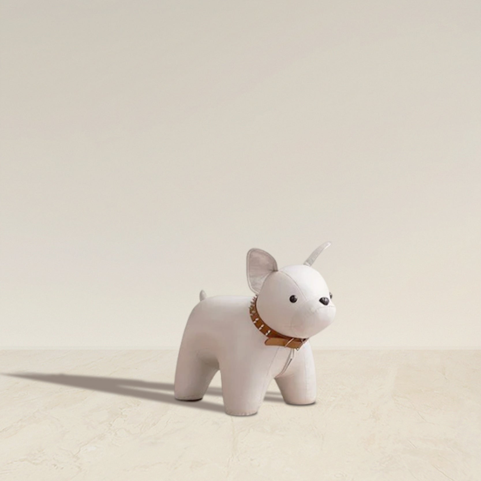 Niedlicher Kinderhocker mit Bulldoggen-Design | Robuster Holzrahmen für Spielzimmer 1