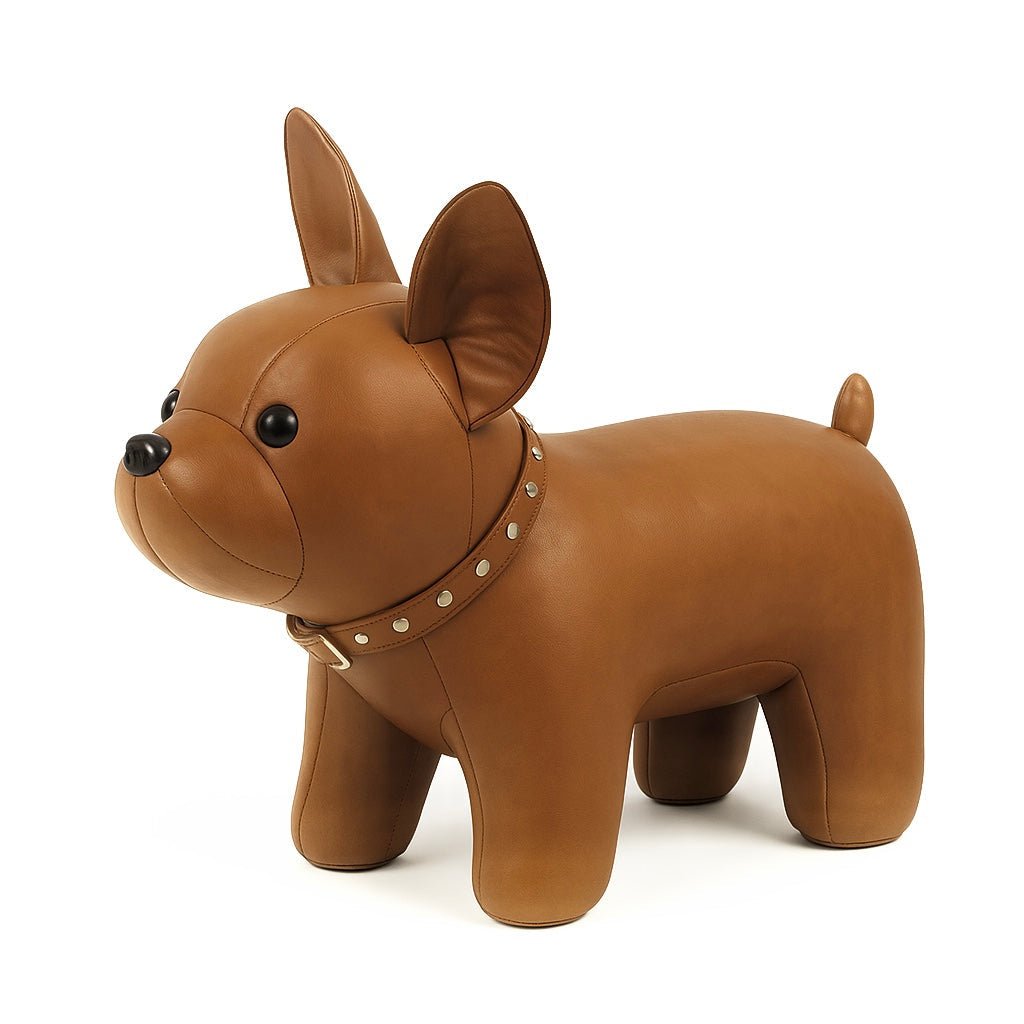 Niedlicher Kinderhocker mit Bulldoggen-Design | Robuster Holzrahmen für Spielzimmer 3