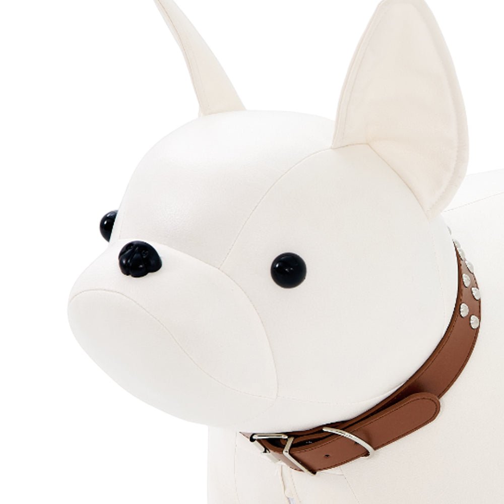 Niedlicher Kinderhocker mit Bulldoggen-Design | Robuster Holzrahmen für Spielzimmer 4