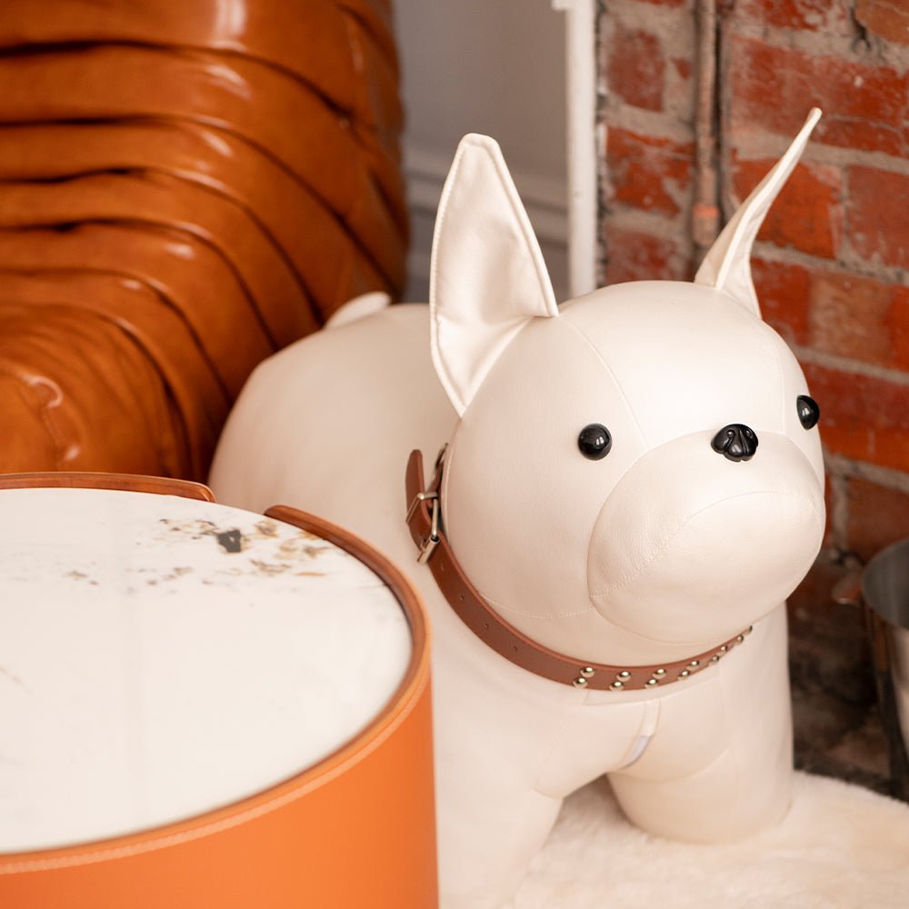 Niedlicher Kinderhocker mit Bulldoggen-Design | Robuster Holzrahmen für Spielzimmer 7