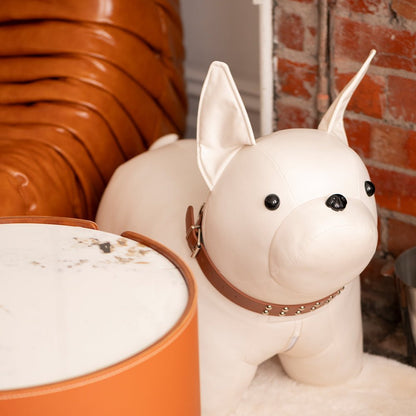 Niedlicher Kinderhocker mit Bulldoggen-Design | Robuster Holzrahmen für Spielzimmer 7