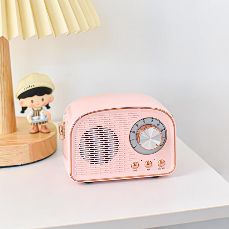 Retro Bluetooth Lautsprecher | Kabellose Verbindung mit Hervorragendem Klang | Tragbarer Lautsprecher für Stil und Genuss 1